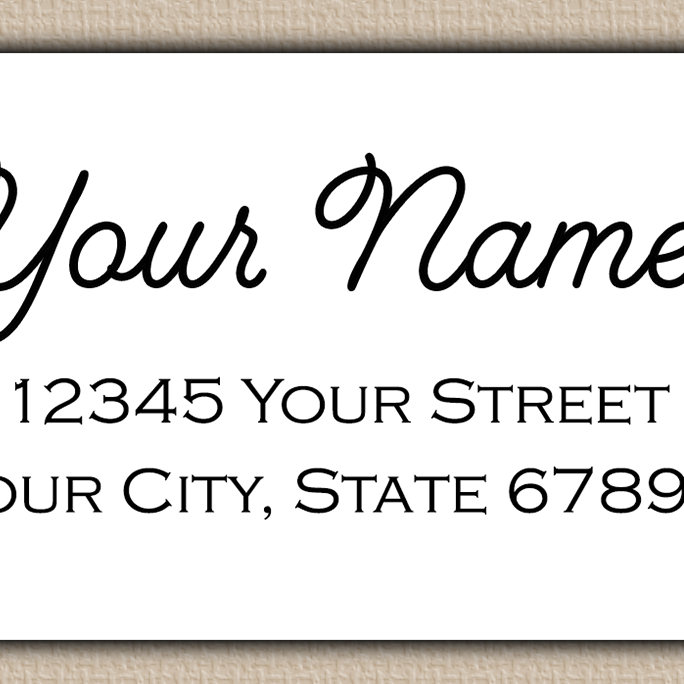 White Monoline Cursive Return Address Labels