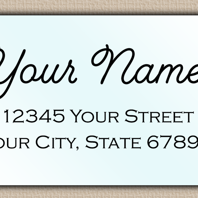 Waterproof Monoline Cursive Return Address Labels