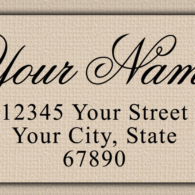 Clear Glossy Luxurious Script Return Address Labels