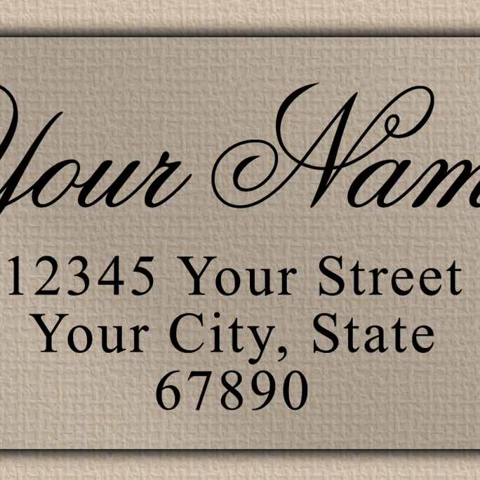 Clear Matt Luxurious Script Return Address Labels