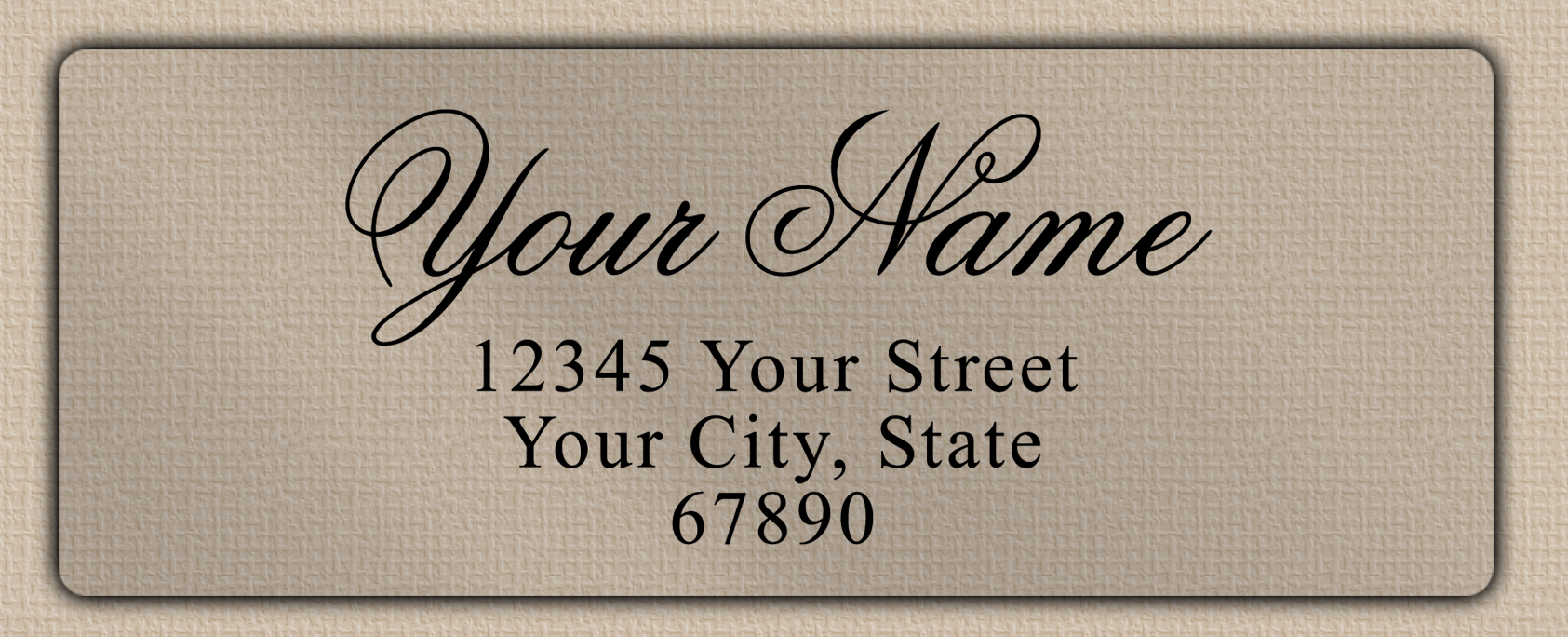 Clear Matt Luxurious Script Return Address Labels