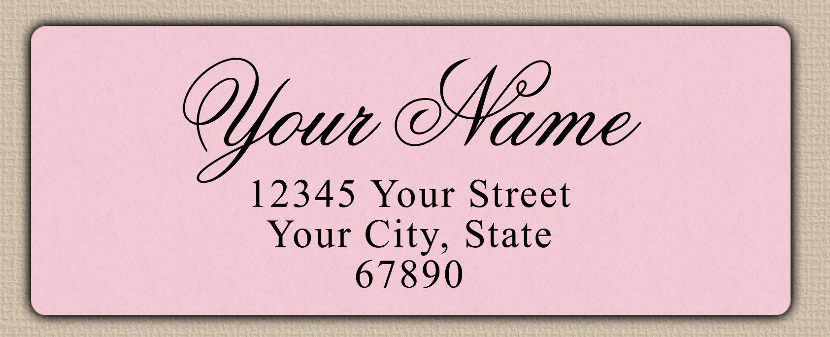 Pink Luxurious Script Return Address Labels