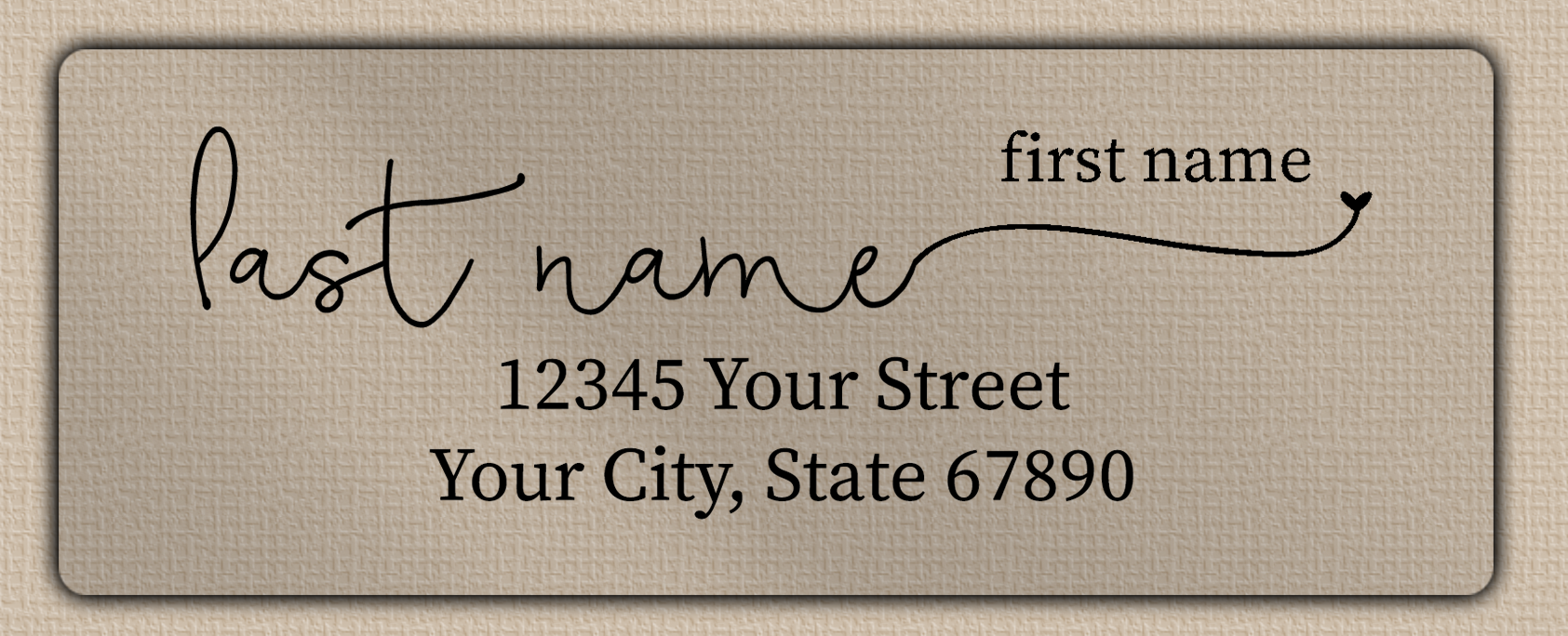 Clear Matt Casual Modern Monoline Return Address Labels