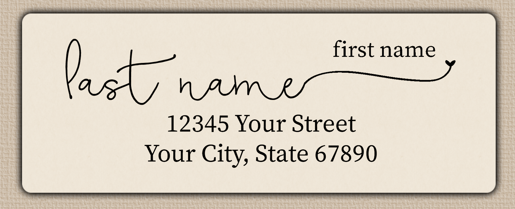 Ivory Casual Modern Monoline Return Address Labels