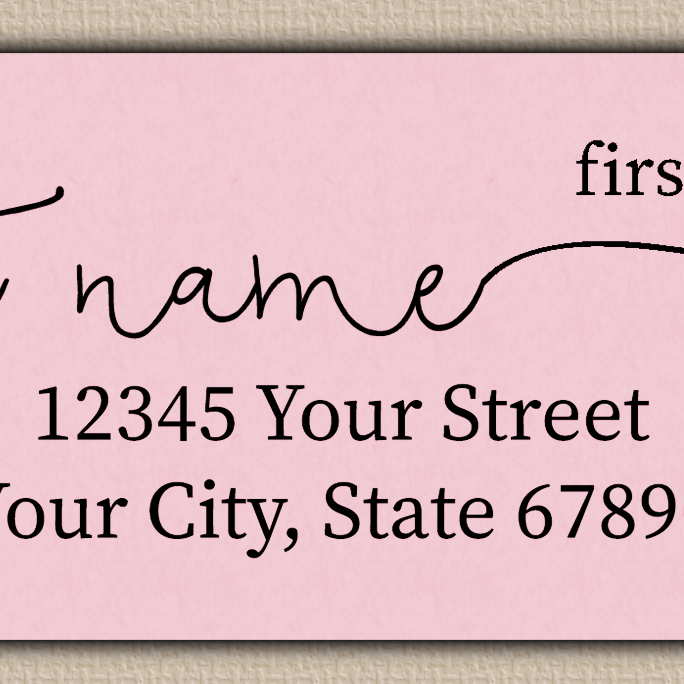 Pink Casual Modern Monoline Return Address Labels