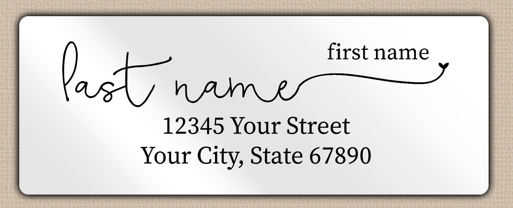 White Glossy Casual Modern Monoline Return Address Labels
