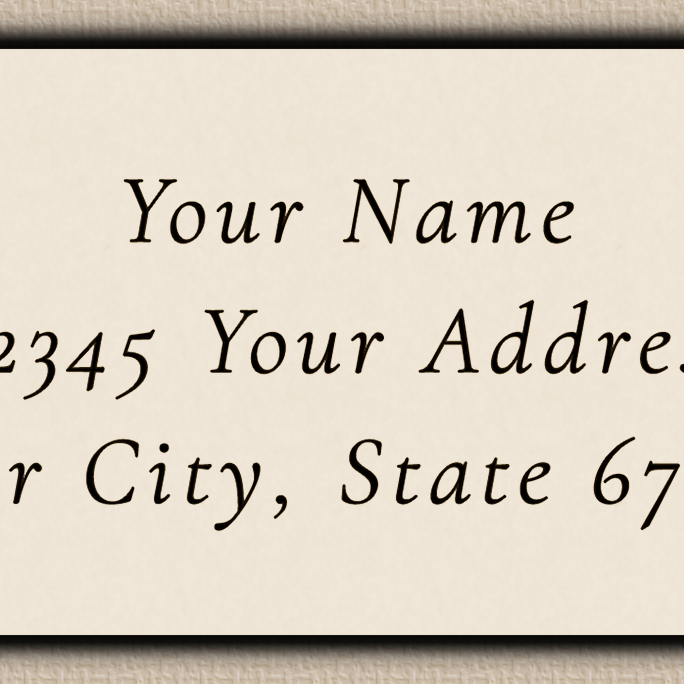 Ivory Classic Wedding Script Return Address Labels