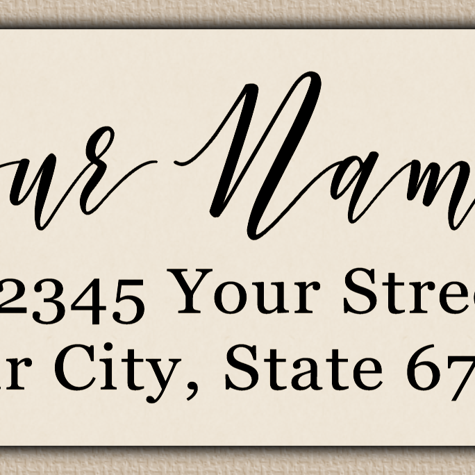 Ivory Graceful Calligraphy Return Address Labels
