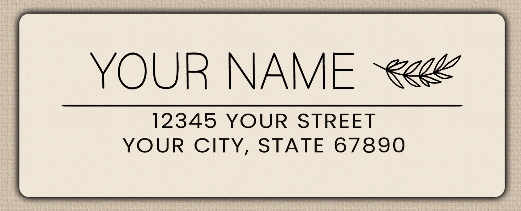 Ivory Olive Branch Line Art Return Address Labels
