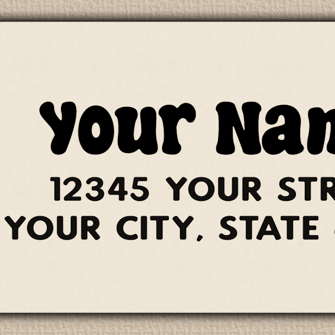 Ivory Simple Line Art Flower Return Address Labels
