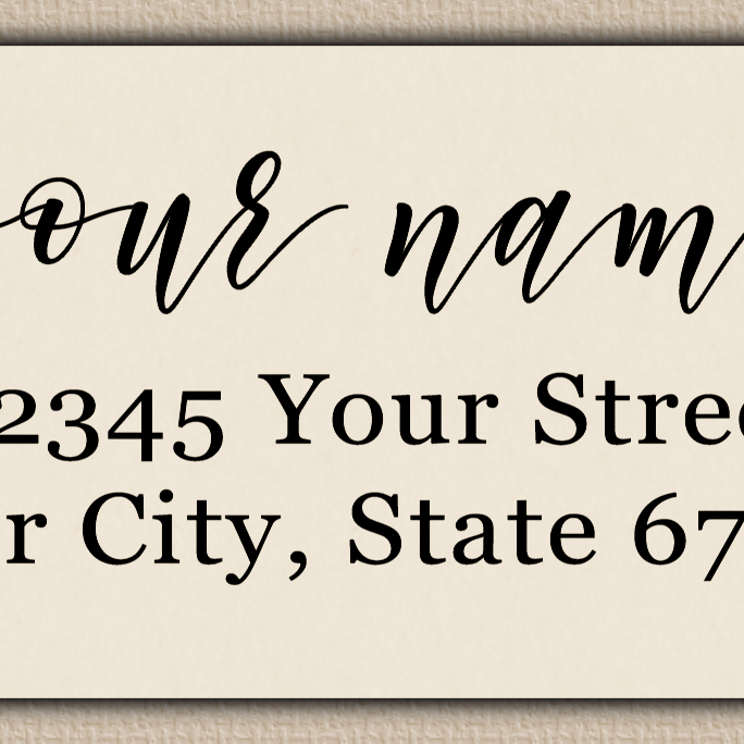 Ivory Elegant Script Return Address Labels