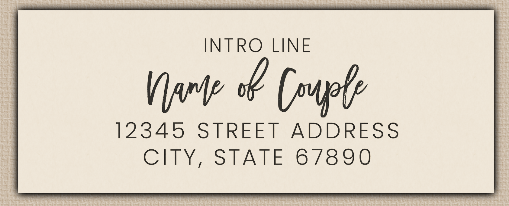 Ivory Modern Script Save The Date Return