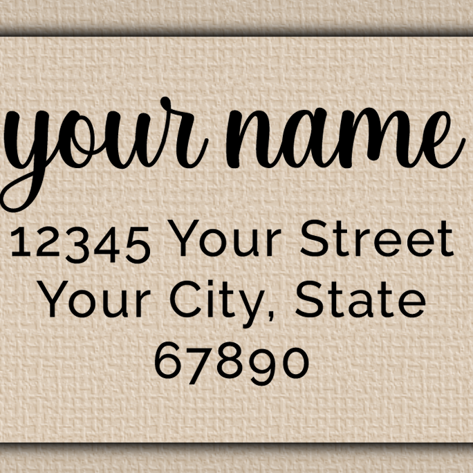 Clear Glossy Modern Graceful Script Return Address Labels