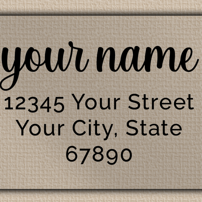 Clear Matt Modern Graceful Script Return Address Labels