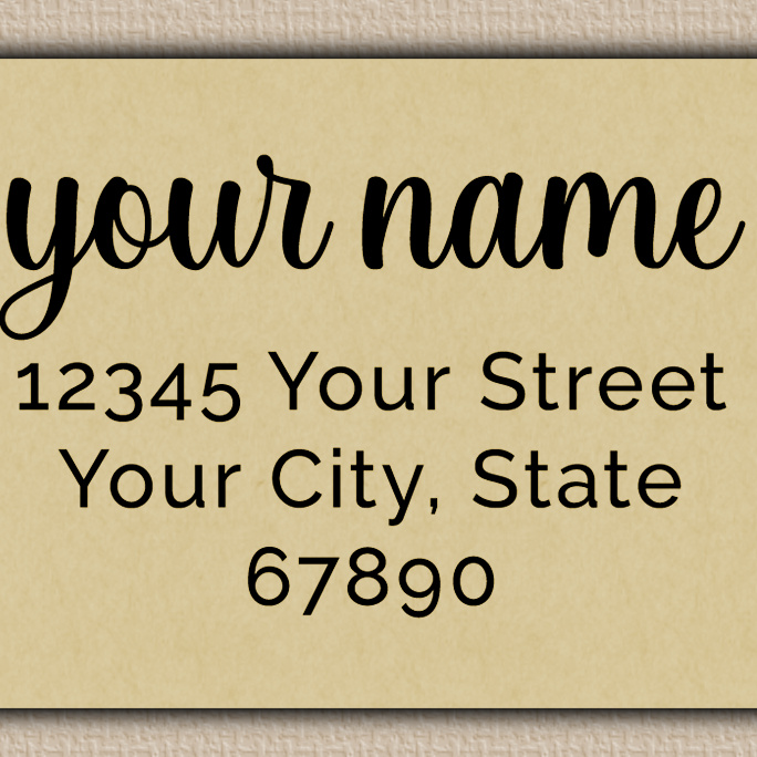 Ecru Modern Graceful Script Return Address Labels