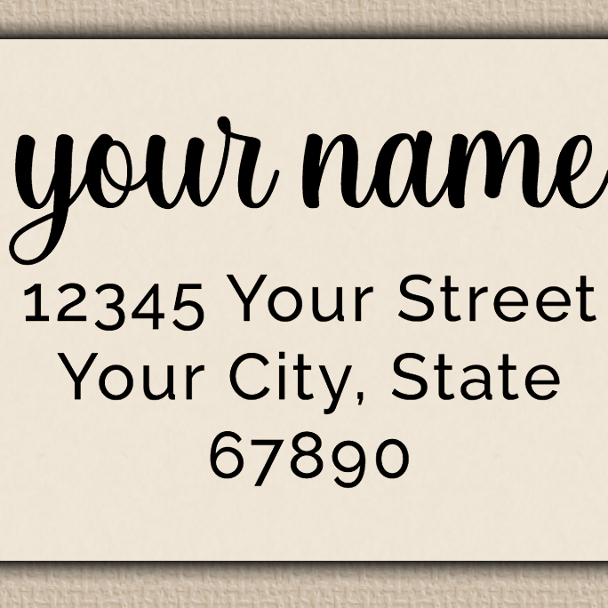Ivory Modern Graceful Script Return Address Labels