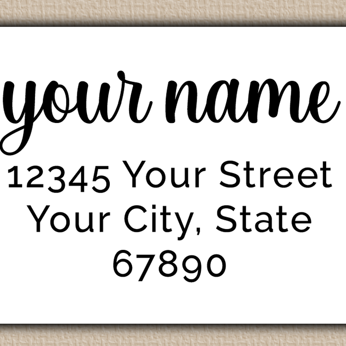 White Modern Graceful Script Return Address Labels