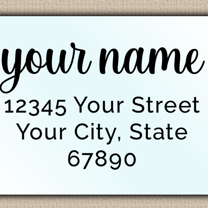 Waterproof Modern Graceful Script Return Address Labels