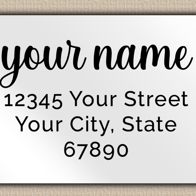 White Glossy Modern Graceful Script Return Address Labels