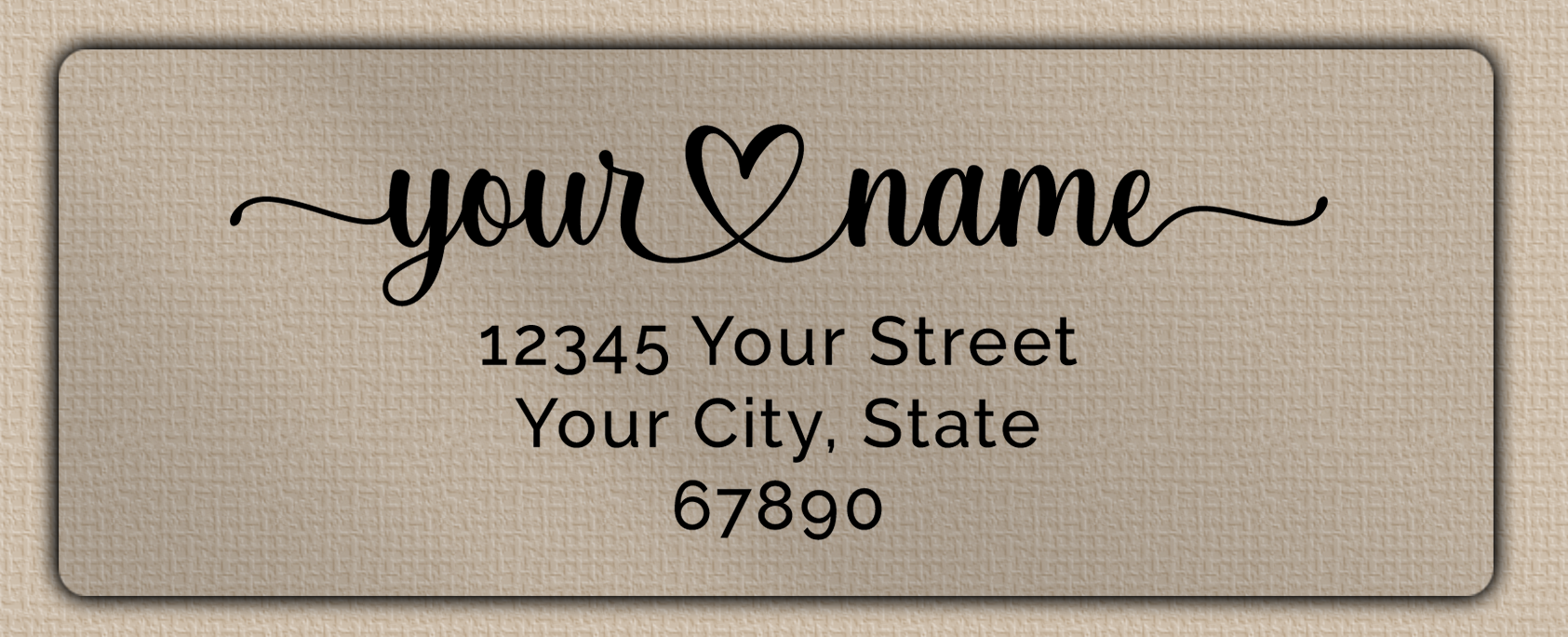 Clear Matt Elegant Flourish Heart Return Address Labels