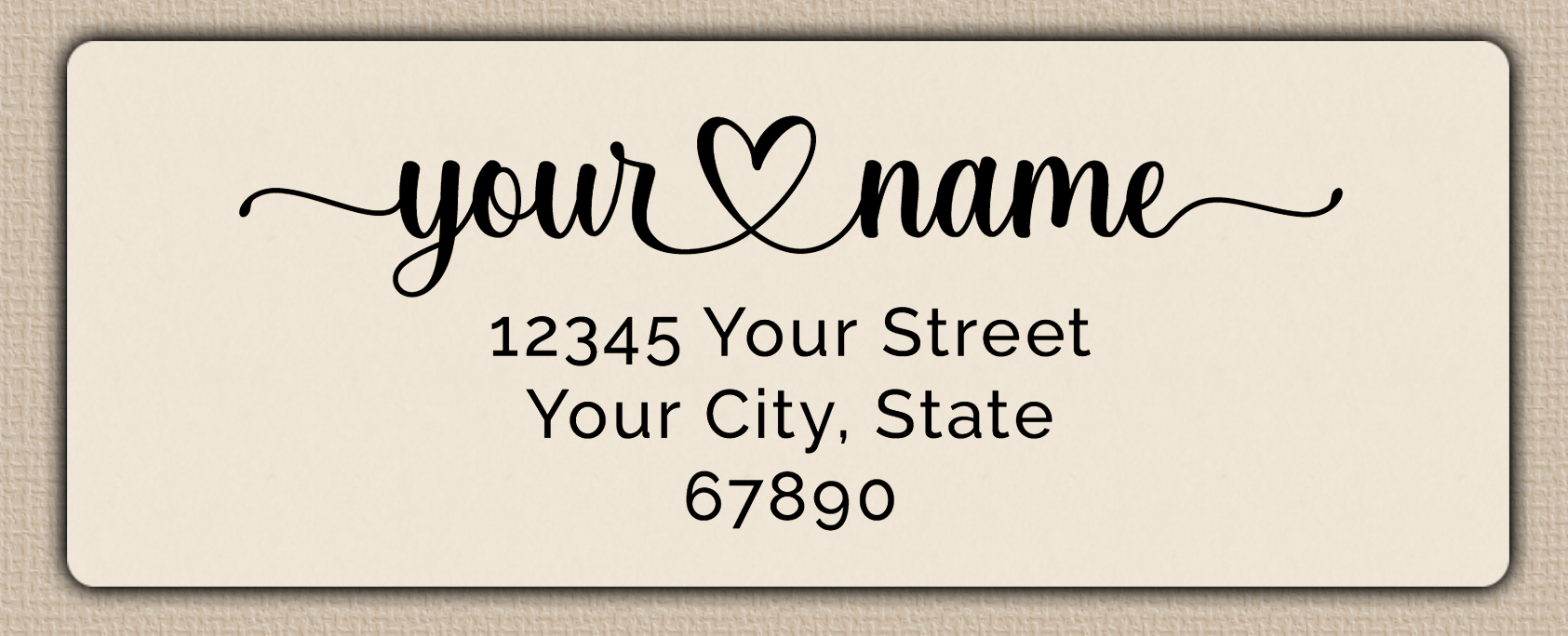 Ivory Elegant Flourish Heart Return Address Labels