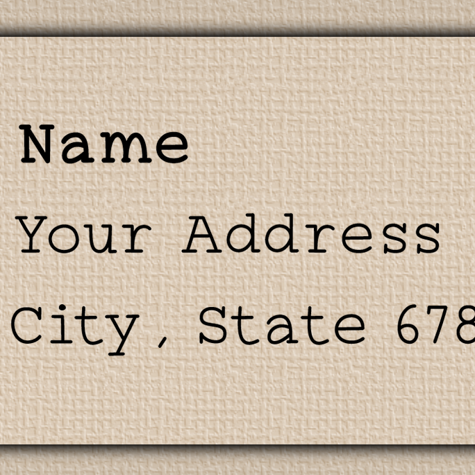 Clear Glossy Minimalist Typewriter Return Address Labels