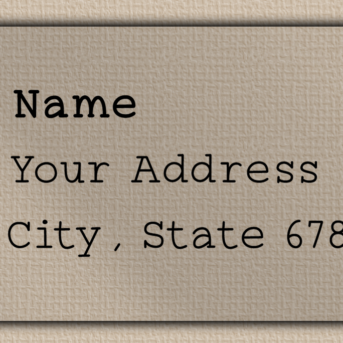 Clear Matt Minimalist Typewriter Return Address Labels
