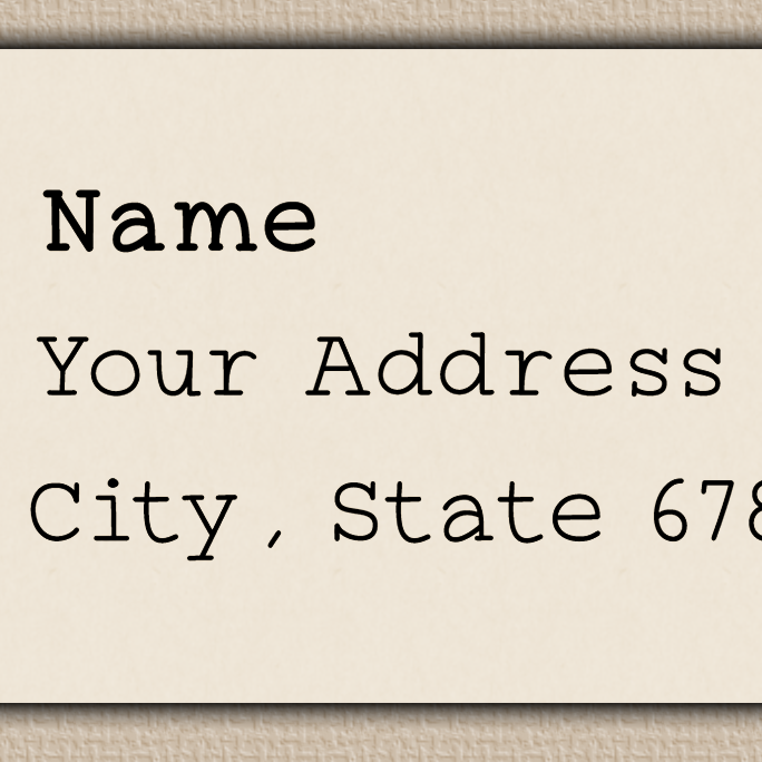 Ivory Minimalist Typewriter Return Address Labels
