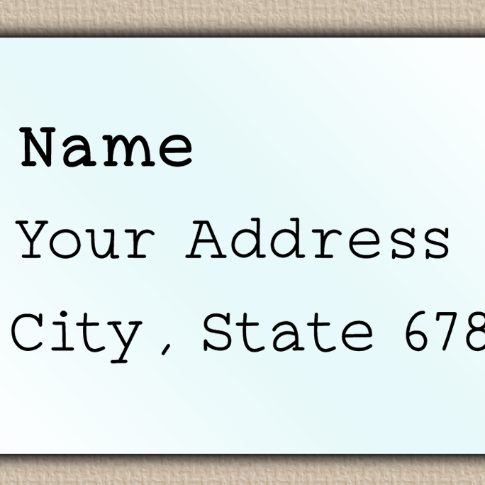 Waterproof Minimalist Typewriter Return Address Labels