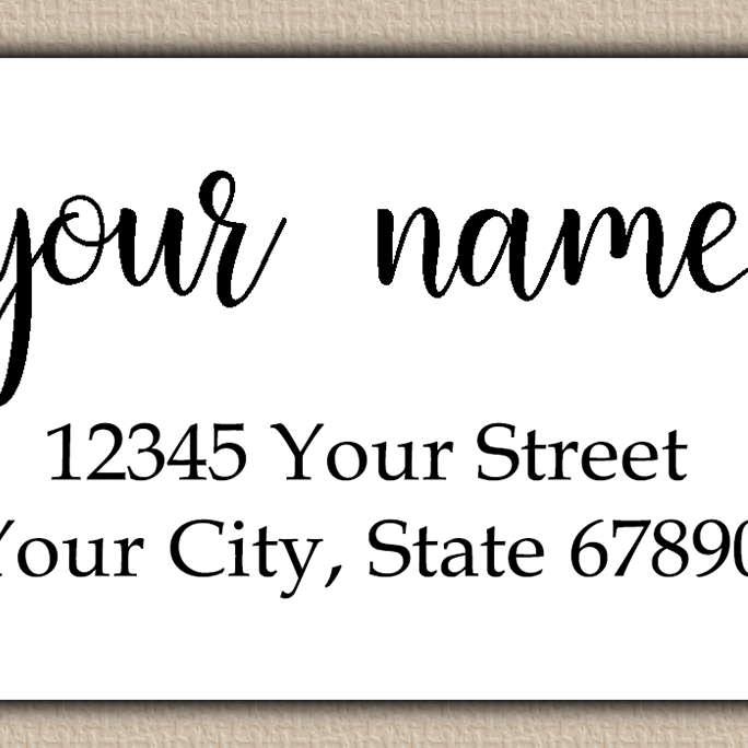 White Heart Flourish Return Address Labels