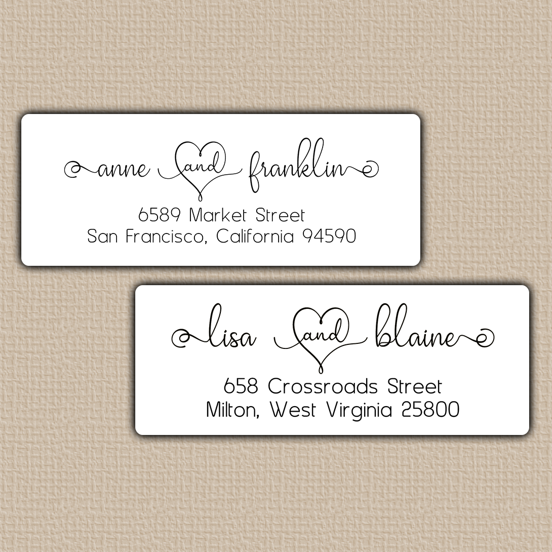 Charming Couple Return Address Labels