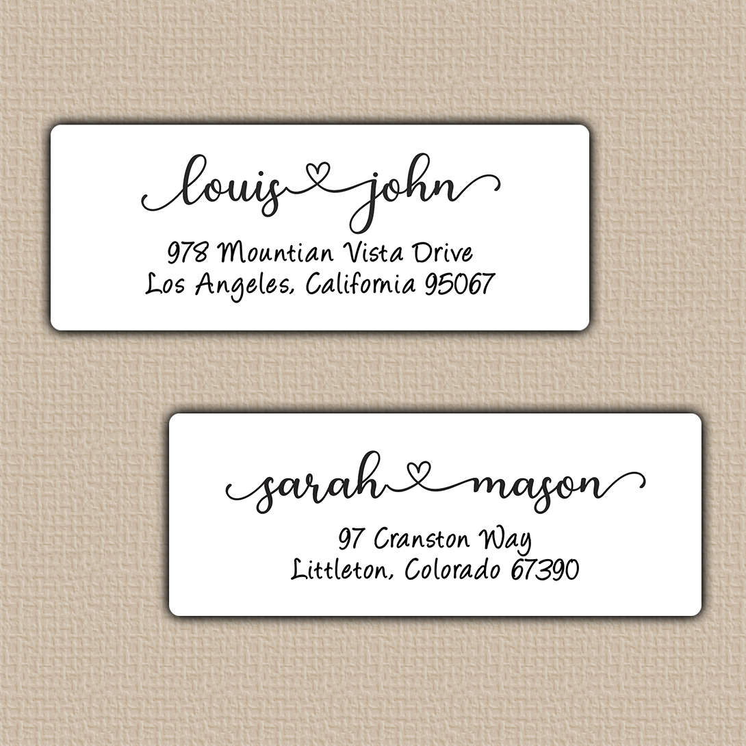 Adorable Heart Accent Return Address Labels