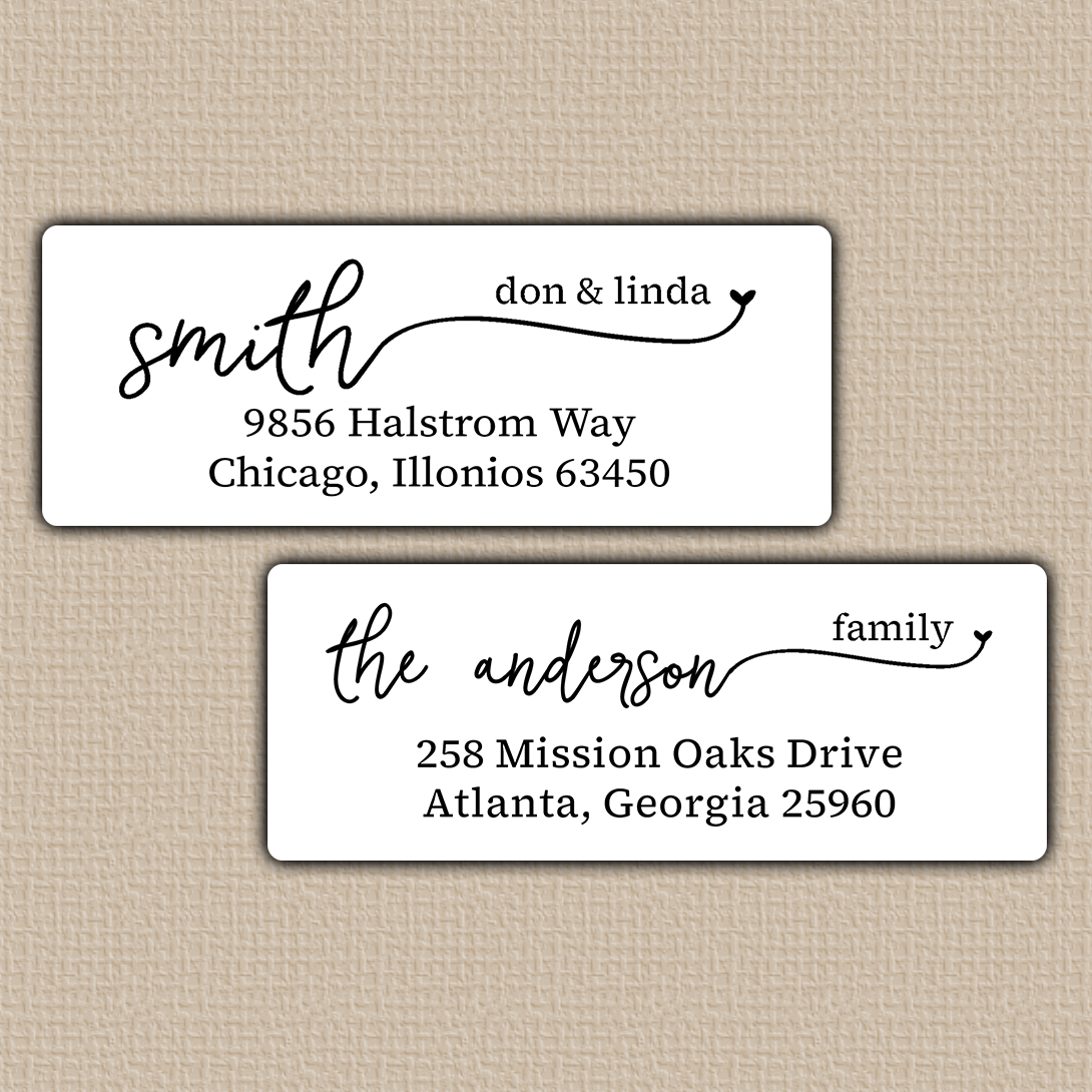 Casual Modern Monoline Return Address Labels