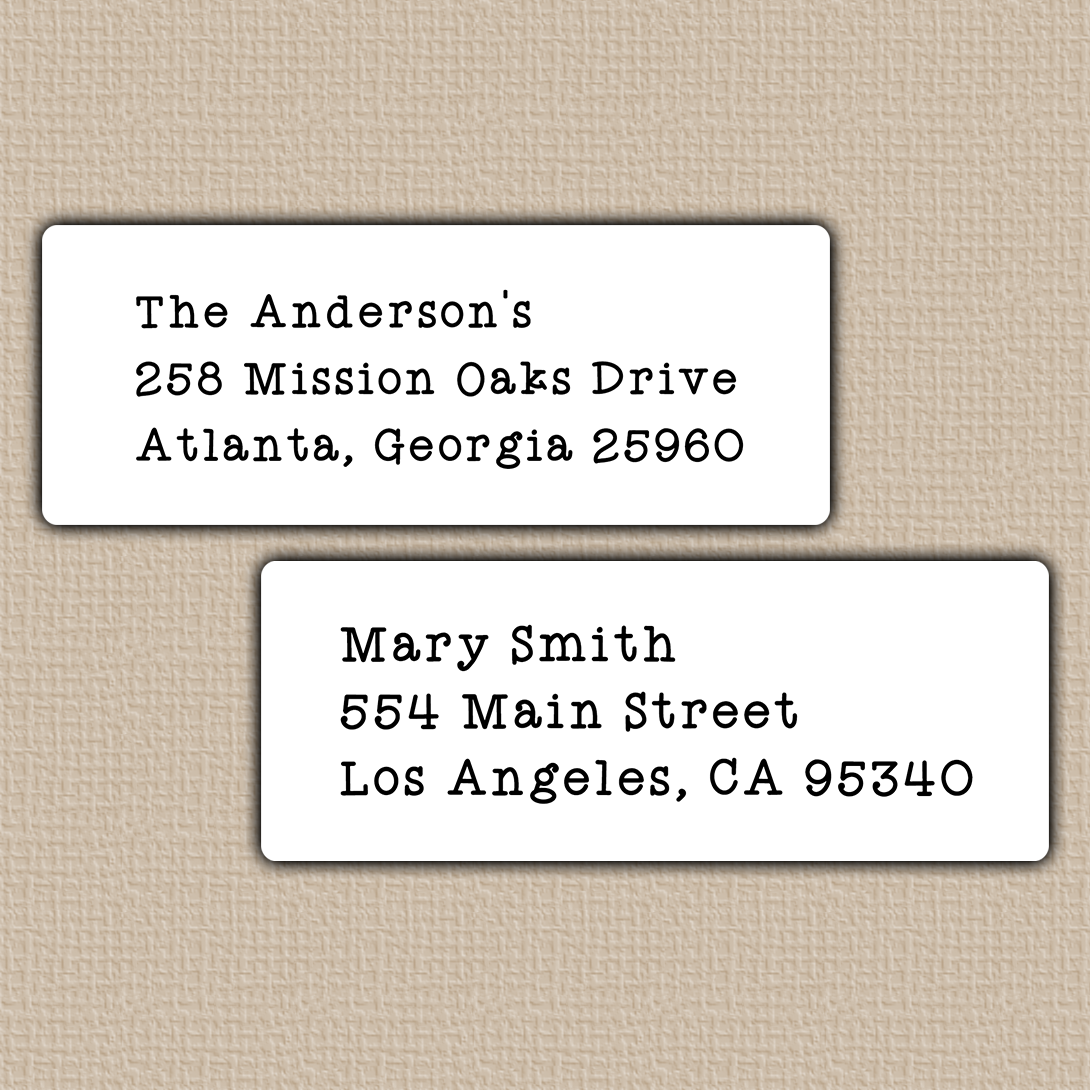 Cute Rustic Typewriter Return Address Labels