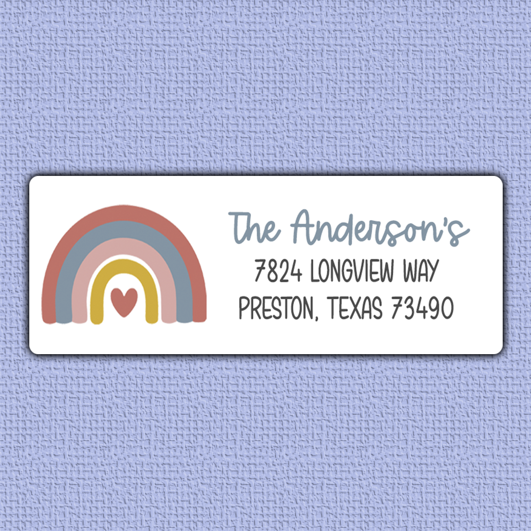 Boho Rainbow Return Address Labels