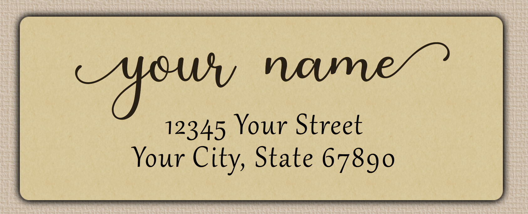 Ecru Elegant Modern Return Address Labels