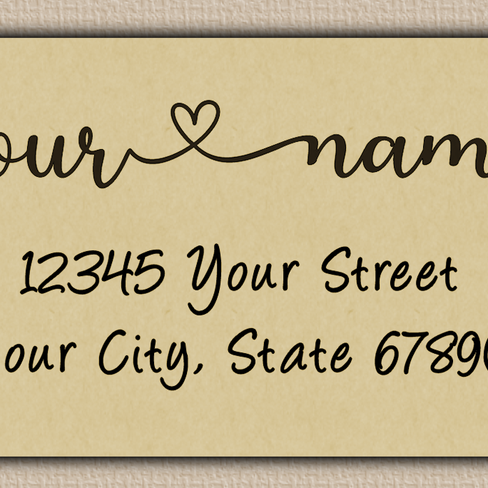 Ecru Adorable Heart Accent Return Address Labels