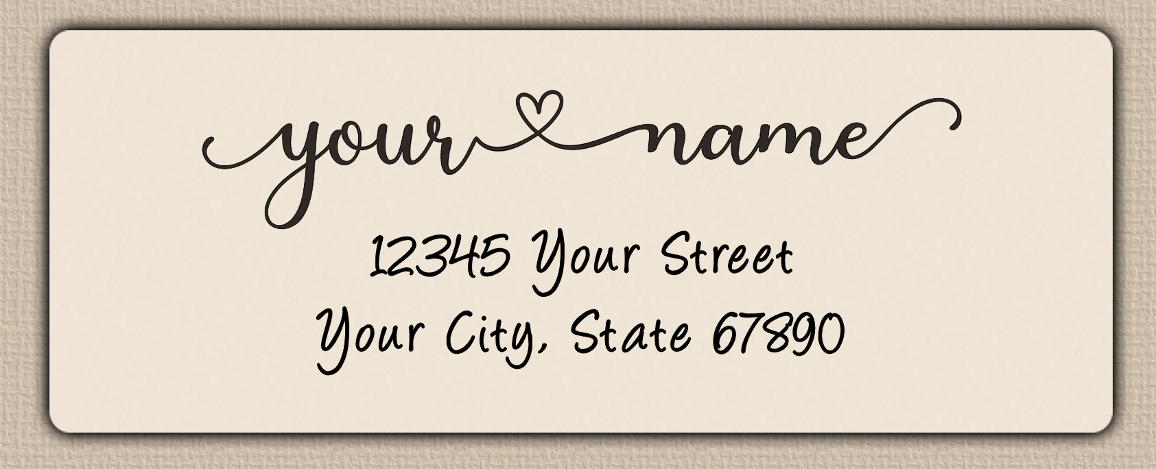 Ivory Adorable Heart Accent Return Address Labels