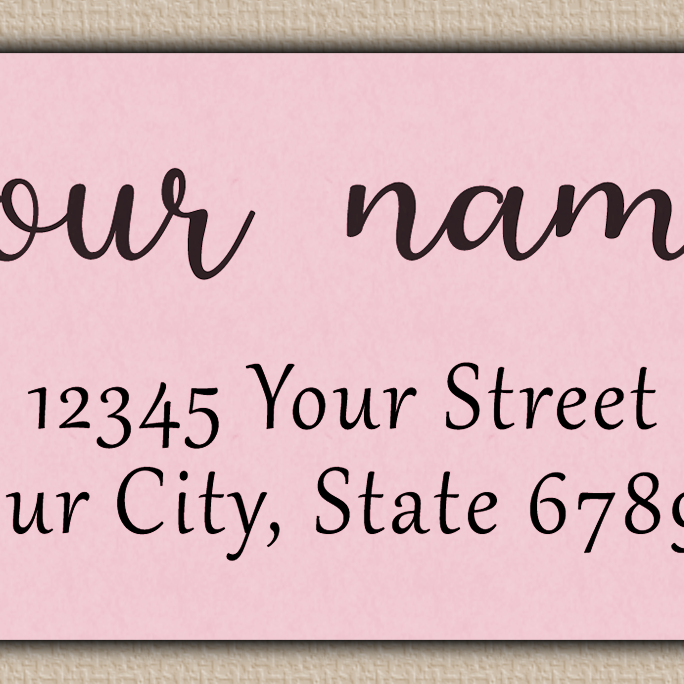 Pink Elegant Modern Return Address Labels