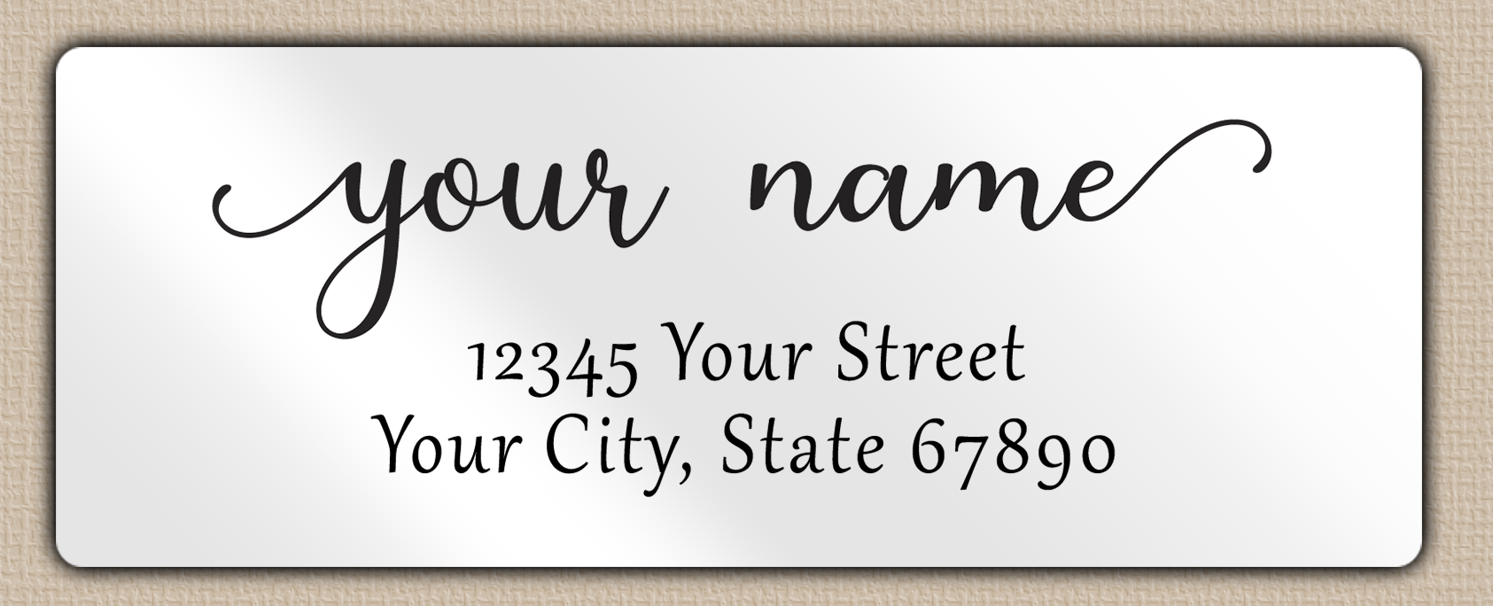 White Glossy Elegant Modern Return Address Labels