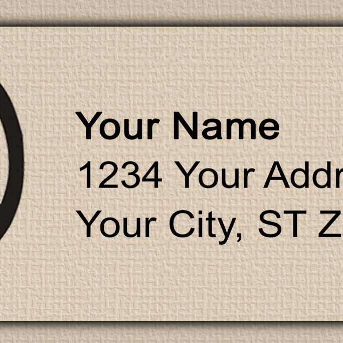 Clear Glossy Simple Peace Sign Return Address Labels