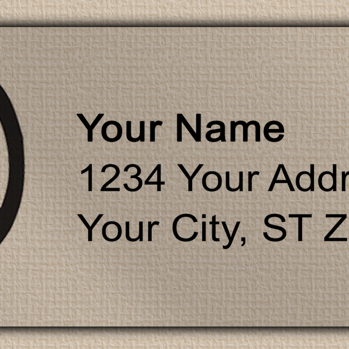 Clear Matt Simple Peace Sign Return Address Labels