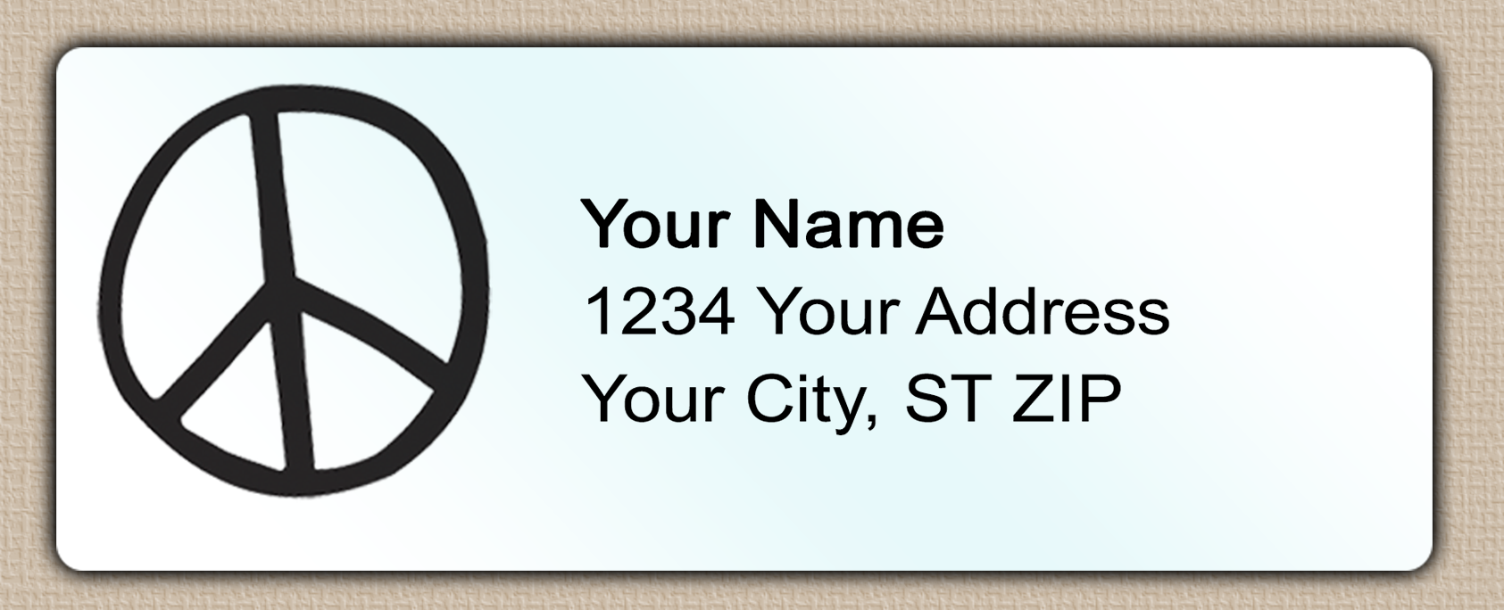 Waterproof Simple Peace Sign Return Address Labels