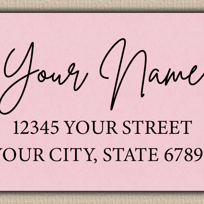 Pink Fashionable Signature Script Return