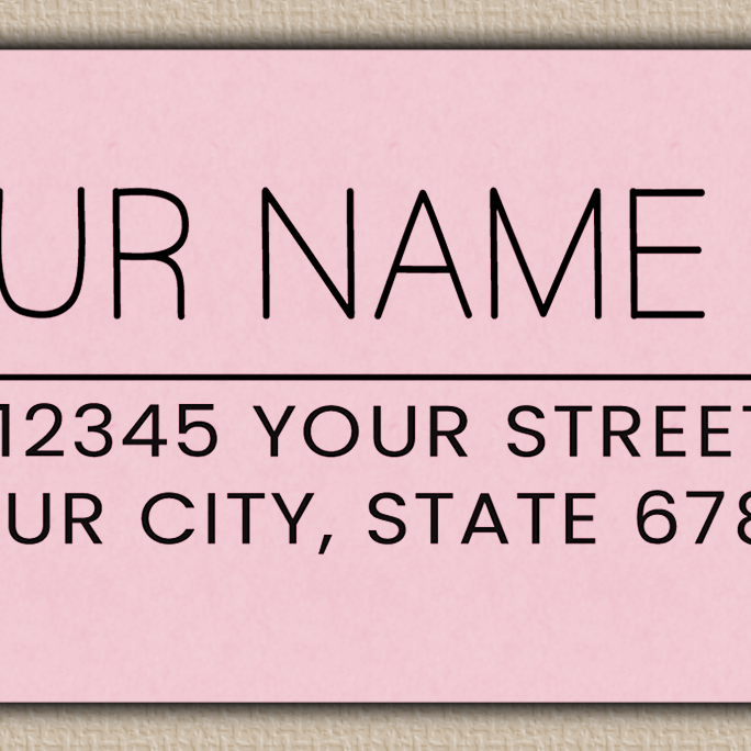 Pink Olive Branch Line Art Return Address Labels