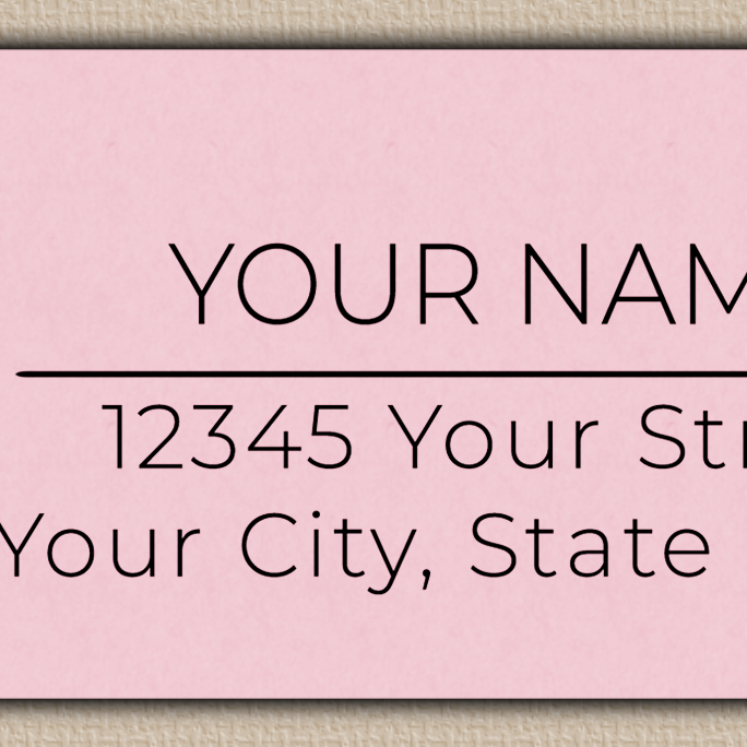 Pink Gerber Daisy Line Art Return Address Labels