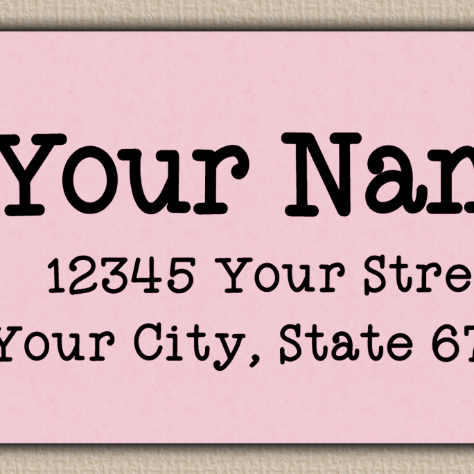 Pink Sunflower Line Art Return Address Labels