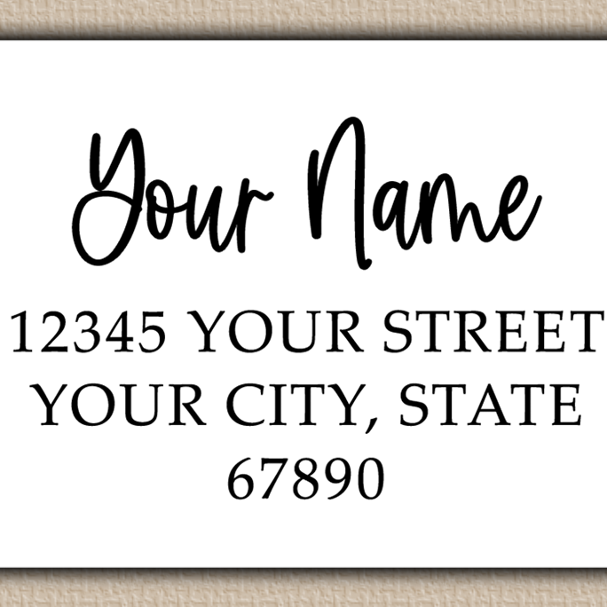 White Bouncy Handwriting Script Return Address Labels