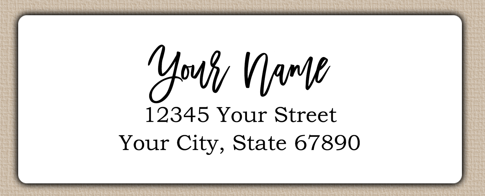 White Bouncy Modern Script Return Address Labels