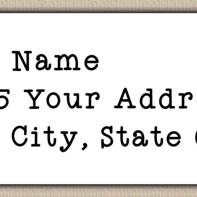 White Cute Rustic Typewriter Return Address Labels